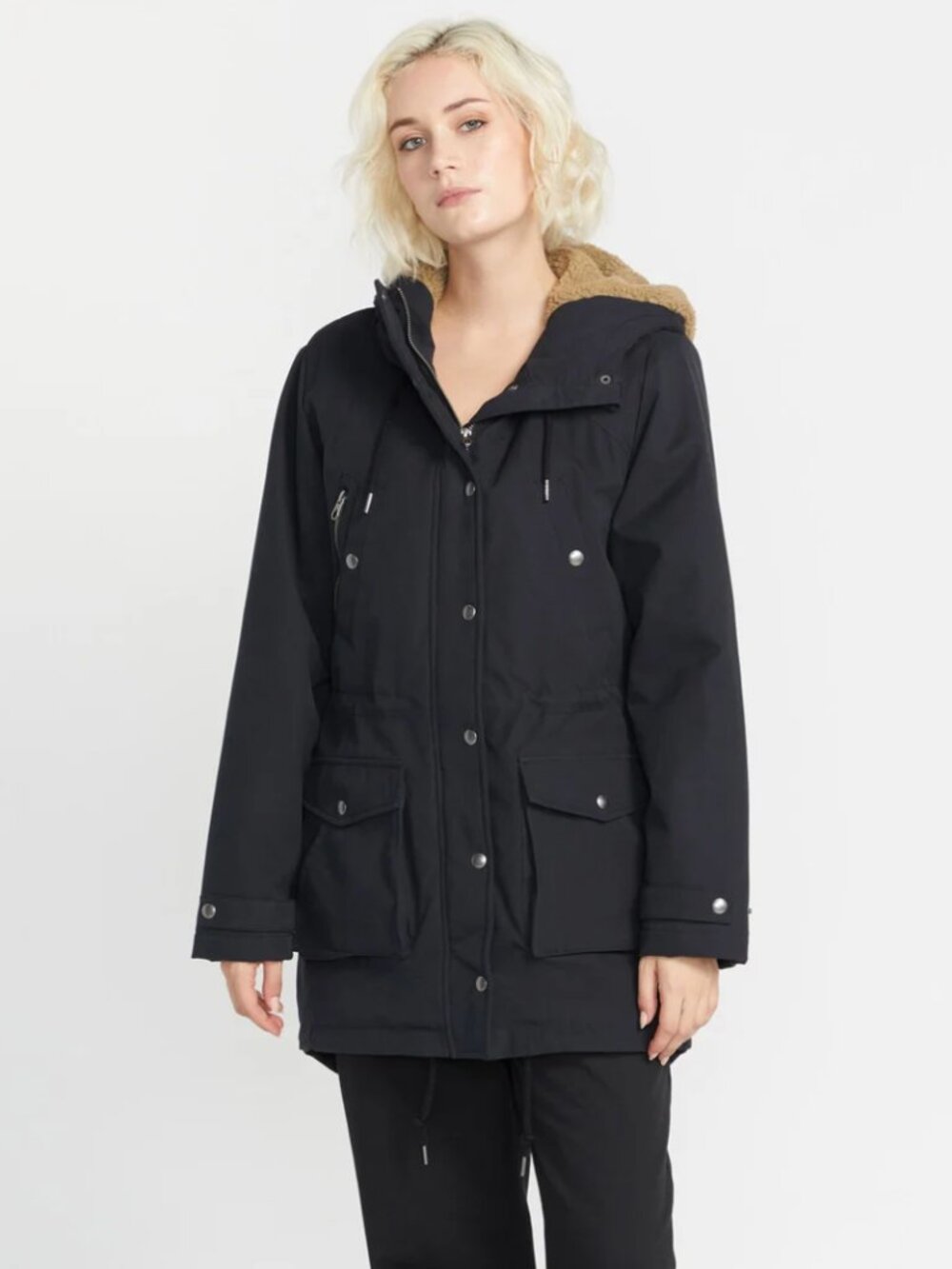 Volcom Walk On By Parka Black Sz S